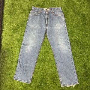 Levi’s 559 Relaxed Straight Jeans Men’s 36x34 Medium Wash 100% Cotton Hem Fray